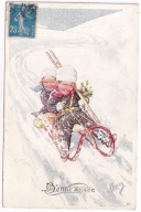 Kominiarz Dzieci na sankach 1921r. Feiertag, Karl