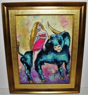 Tatiana Morozowa "Porwanie Europy" Olej na płótnie 51x41 cm