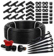 Linia kroplująca 100 m 16 mm z kompensacją zestaw 137 akcesoriów ogrodowych
