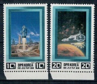 Korea Północna 1982 Znaczki 2255-6A ** kosmos rakieta podróże kosmiczne