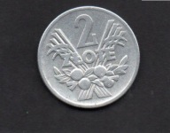 Polska - 2 zł. złote - jagody 1960r. aluminium - PRL moneta.