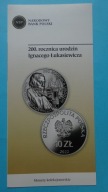 Folder 10 zł 2022 IGNACY ŁUKASIEWICZ,stan I