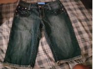 Jeans_Spodenki/ Rybaczki_Granat/ Używane_36_Okazja