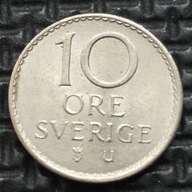 *SZWECJA [0072]*10 ore 1969 (SVERIGE) Król Gustaw VI Adolf Korona, Monogram