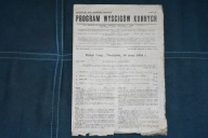 PROGRAM WYŚCIGÓW KONNYCH 30 MAJ 1954 r.