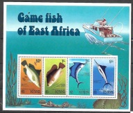 KENIA - Wędkarstwo sportowe - motorówka, ryby Afryki 1977 ** Mi B-4 (1876