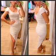 Nowa z metką Pakuten sukienka biała ażurkowa r. S