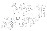Mercedes S-klasa W222 blotnik przedni lewy a2228800118