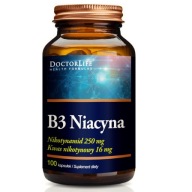 Doctor Life B3 Niacyna 250 mg+kwas nikotynowy 16 mg 100 kapsułek