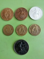 ZESTAW RÓŻNYCH MEDALI 8 SZT.