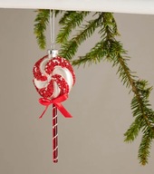 Bombka lizak szklana czerwona ozdoba choinkowa prezent dla dziecka home&you