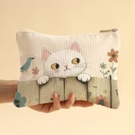 KOSMETYCZKA SASZETKA SZMINKI DROBNE KOSMETYKI ALA PIÓRNIK uroczy kot anime