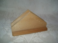 DREWNIANY SERWETNIK z PRL-u