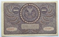 1000 marek polskich 1919 II Serja W stan +III