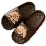 Klapki KAPIBARA Damskie Męskie Basenowe NA PLAŻE Kąpielowe r. 36-37 Brązowe