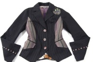 16 ST MARTINS Szykowny Żakiet Patchwork z Haftem M