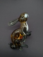 Wspaniały szklany królik, lata 60-80 (A86)