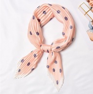 APASZKA Chustka SATYNA JEDWABNA Plisowana 55x55cm