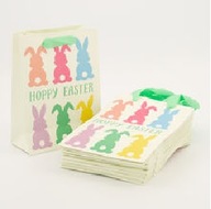 TOREBKA PREZENTOWA Z ZAJĄCZKIEM NA WIELKANOC MEGA KOMPLET 13 SZTUK BIAŁE