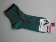 TEZENIS zielone skarpetki miś tedi aplikacja animal