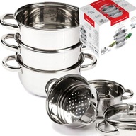 Garnek do Gotowania na Parze 4-ele. Indukcja Gaz Parowar - Wysoka Jakość