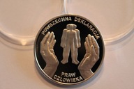10 złotych z 1998 r - Deklaracja Praw Człowieka srebro