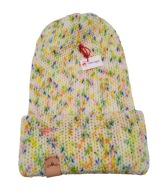 Lekka, kolorowa czapka w ciapki, wegańska, handmade, unikat