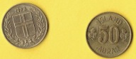 ISLANDIA 50 AURAR 1973 r.