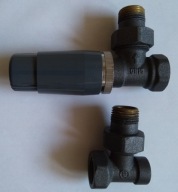 ZESTAW TERMOSTATYCZNY LUXRAD TERMOSTAT GRAFIT GRAFITOWY KĄTOWY