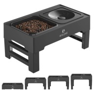 PODWÓJNA MISKA MISKI DLA PSA NIECHLAPIĄCA SPOWALNIAJĄCA REGULOWANA WYSOKOŚĆ