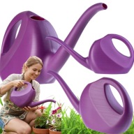 Konewka Domowa Ogrodowa 2L do Podlewania Kwiatów-Mała Plastikowa, Fioletowa
