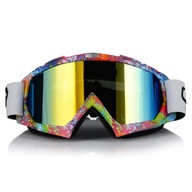 GOGLE NARCIARSKIE KOLOROWE LUSTRZANA SZYBA NA NARTY I SNOWBOARD