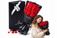 BUKIET RÓŻ MYDLANYCH FLOWER BOX DUŻY KWIATY NA DZIEŃ KOBIET PREZENT