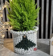 KOSZYK OSŁONKA NA CHOINKĘ DEKORACJA ŚWIĄTECZNA NA CUKIERKI HANDMADE PREZENT