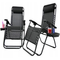 LEŻAK PLAŻOWY ROT SERVICE PREMIUM ZERO GRAVITY STAL SZARY *WYSOKA JAKOŚĆ*