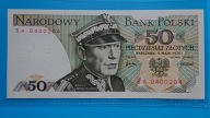 50 zł 1975 ,seria BA 0400204,stan UNC