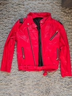 CZERWONA SKÓRA COSPLAY FAME VIRAL RED JACKET EKOSKÓRA UNISEX ASH ASIAN