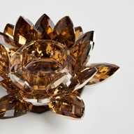 Świecznik na tealighty Home&You glamour elegancki szkło kryształowe kwiat