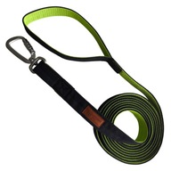 Smycz dla psa GoldenTail 2m duży karabińczyk zielona czarna mocna