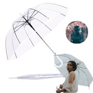 PARASOL PARASOLKA DUŻA ŚLUBNA AUTOMATYCZNA DLA PARY SKŁADANY XL BEZBARWNY