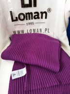 LOMAN duży szal 100% wełny merino nowy