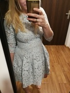 Sukienka manifiq co 38 m blekit koronka