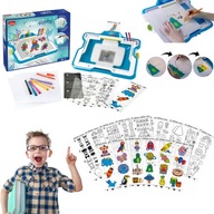 ZESTAW PODSWIETLANA TABLICA DO RYSOWANIA SWIETLNA DLA DZIECI + AKCESORIA