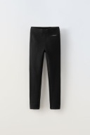 LEGGINSY Z PRĄŻKOWANEJ DZIANINY RIB Z NASZYWKĄ DLA DZIEWCZYNKI 116