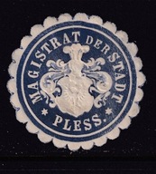 Pszczyna, Pless, Magistrat, zalepka na listy /DO/