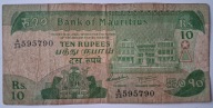 Banknot Mauritius 10 Rupii 1985 rok