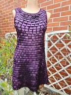 Miss Molly sukienka elegancka warstwowa frędzle taśmy 3d r. S