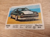 Obrazek z gumy do żucia Turbo nr 35 pierwsza seria 1-50. 100% Oryginał