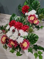 Stroik na cmentarz kwiaty sztuczne kompozycja kwiatowa komplet TANIO!