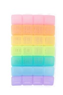 Pudełeczka, kasetki na leki – tygodniowy organizer, 7 kolorów, wyjmowane